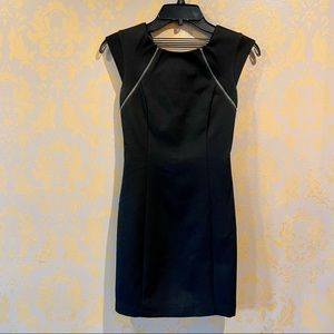 Bcbgeneration black mini dress with zipper detail